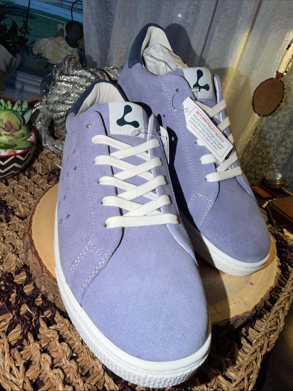 Lazo Halo Galaxy Purple Iolite Blue Suede Sneakers Women’s 8.5 NIB
